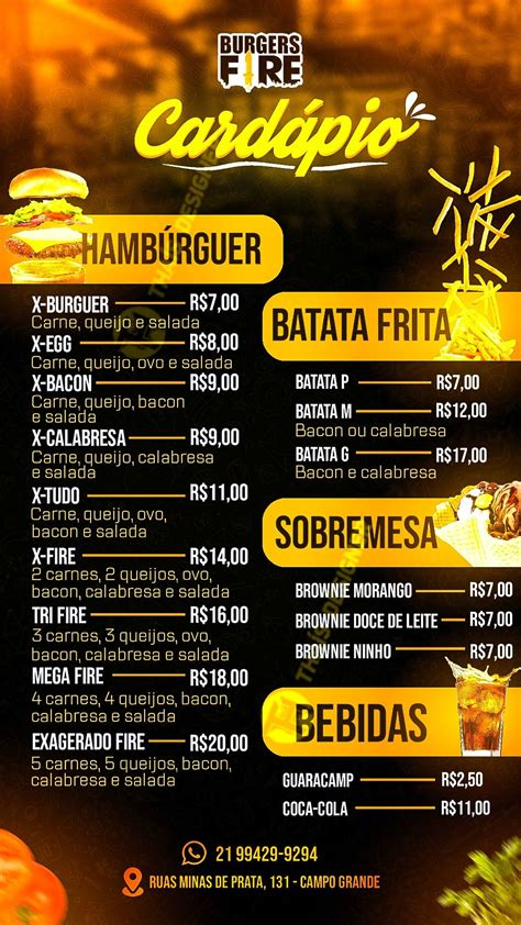 Cardápios VIP .